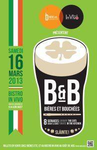 soirée B&B bistro in vivo bières etc