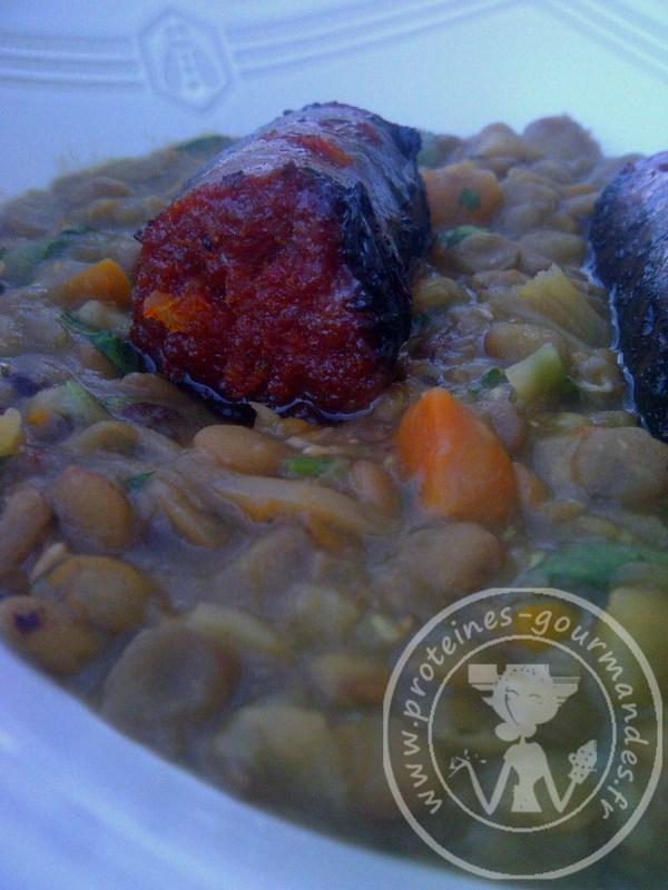 Potée de lentilles au chorizo