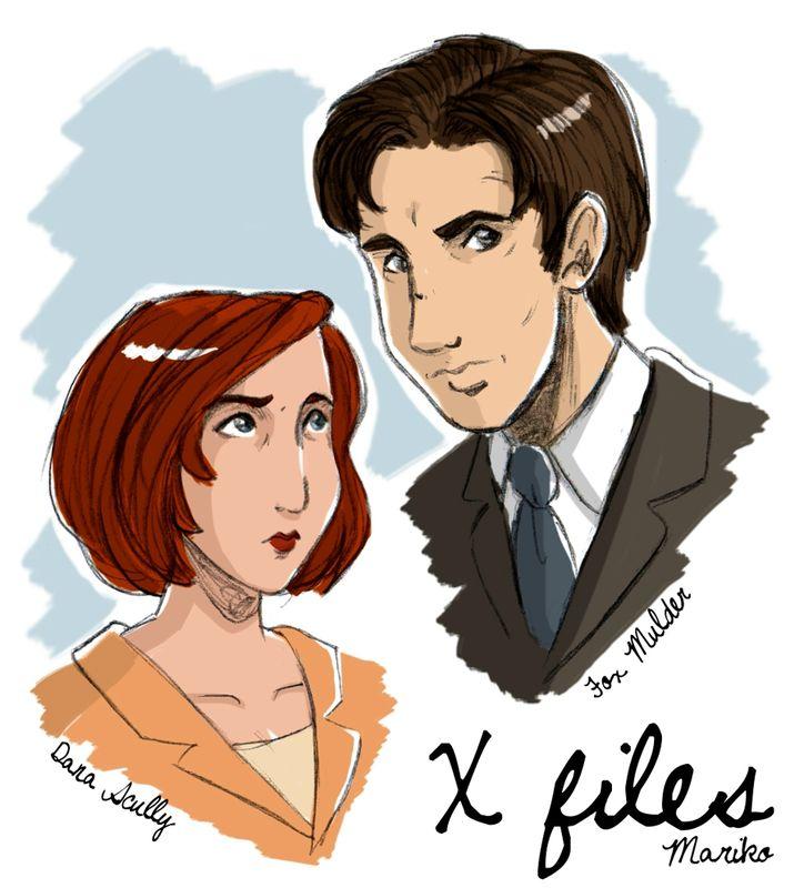 mulder_and_scully_by_mistressmariko-d5xty55