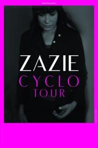 Zazie en tournée en 2013 avec son cyclo tour !