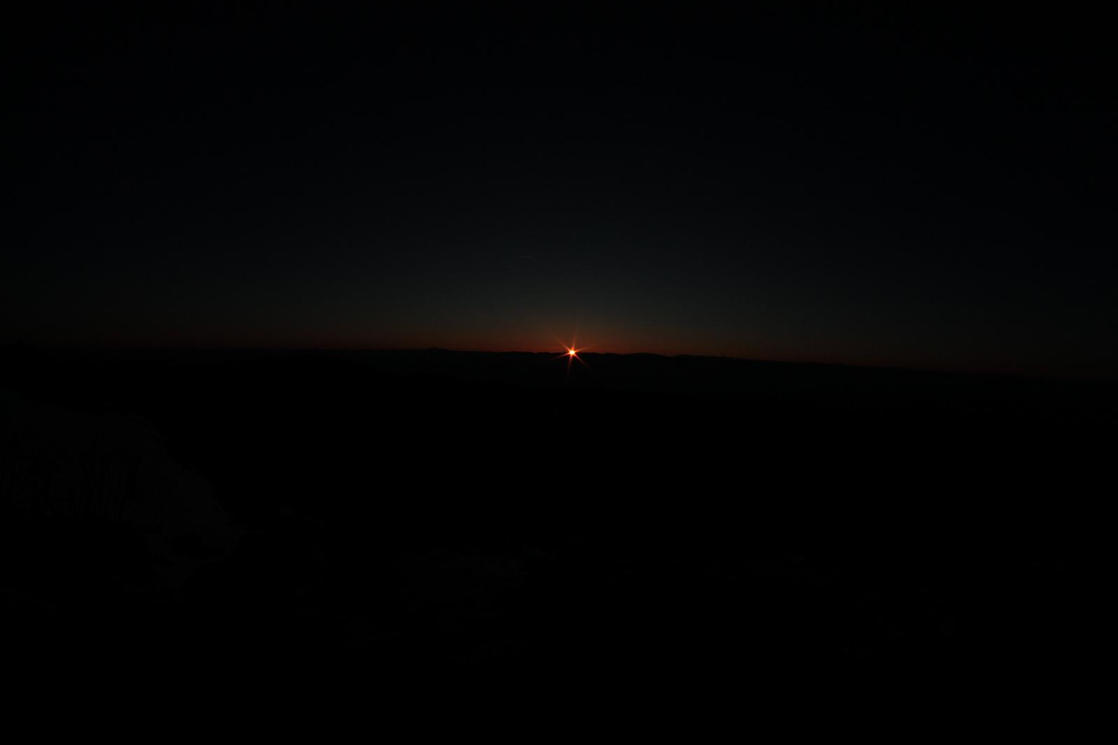 Lever de Soleil au Pilat, ski de fond en Auvergne