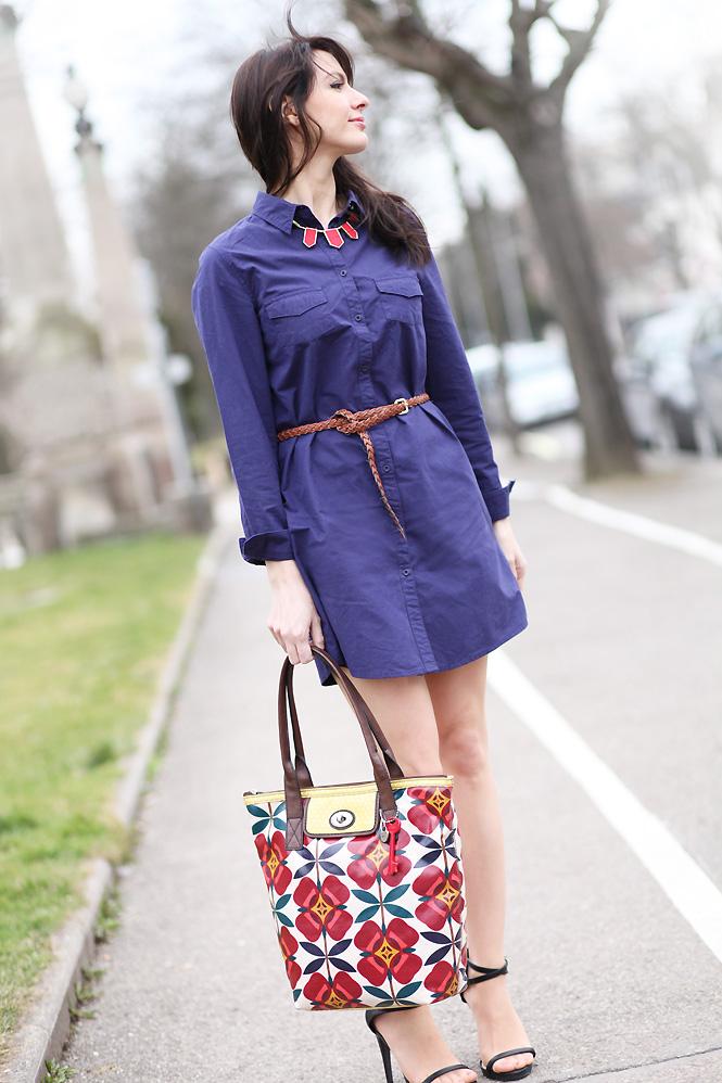 robe bleue somewhere Chic androgyne