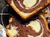 P'tit cake lundi d'après vacances marbré chocovanille glacé l'orange…