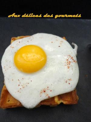 GAUFRES AUX ŒUFS AU PLAT