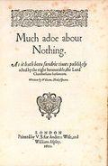 250px-Much_Ado_Quarto (sur wikipedia) : Couverture du premier in quarto (1600)