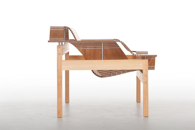 Stratflex Skin, un fauteuil sculptural en parquet - 2