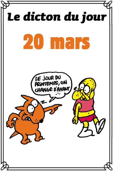 Dicton du jour 20 mars