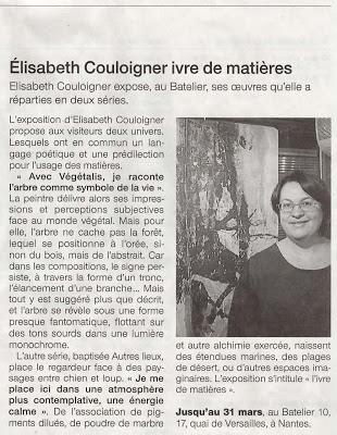 Expo B'Atelier 10 : Article Ouest-France