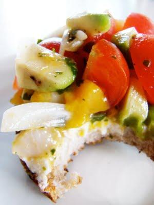 Tartare cabillaud, mangue avocat et quelques haricots judiones ...