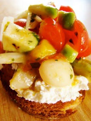 Tartare cabillaud, mangue avocat et quelques haricots judiones ...