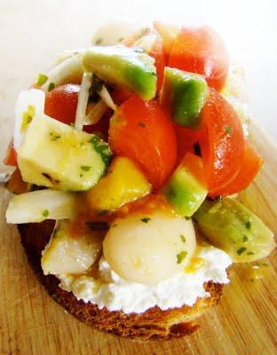 Tartare cabillaud, mangue avocat et quelques haricots judiones ...