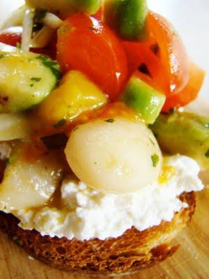 Tartare cabillaud, mangue avocat et quelques haricots judiones ...