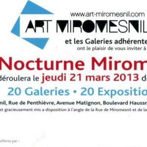 Nocturne Miromesnil: les Galeries d’art vous invitent de 18h à 22 h, jeudi 21 Mars 2013