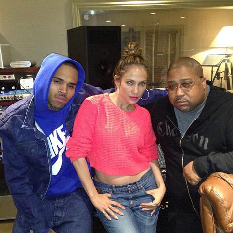 Jennifer Lopez et Chris Brown ensemble en studio