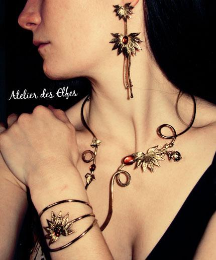 Atelier des Elfes - Bijoux elfiques - Diadèmes, tours d'oreille, bijoux de dos