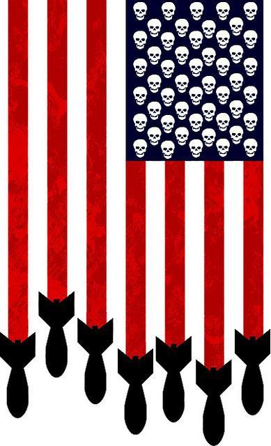 us flag bombs Les chiffres invraisemblables sur la destruction programmée de l’Irak