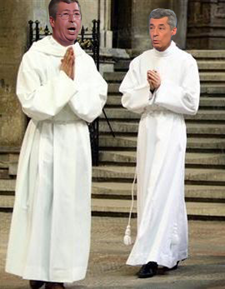 Le chemin de croix de SarkoChrist soutenu par ses apôtres...