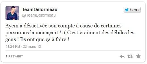 Ayem désactive son compte Twitter après des menaces ?