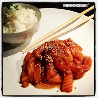 Saumon en sashimi