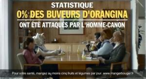 Orangina et l'homme canon