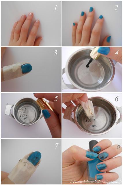 Des ongles turquoise