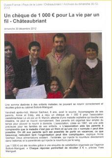 Un don de 3 € pour chaque questionnaire satisfaction reçu  !