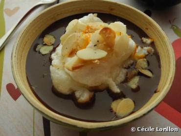 Recette bio : Île flottante bio au chocolat et à l'orange