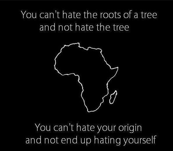 RACINES DE L'ARBRE RACINES AFRICAINES - you can't hate africa without hating yourself - si on n'aime pas l'Afrique on n'aime pas soi-même