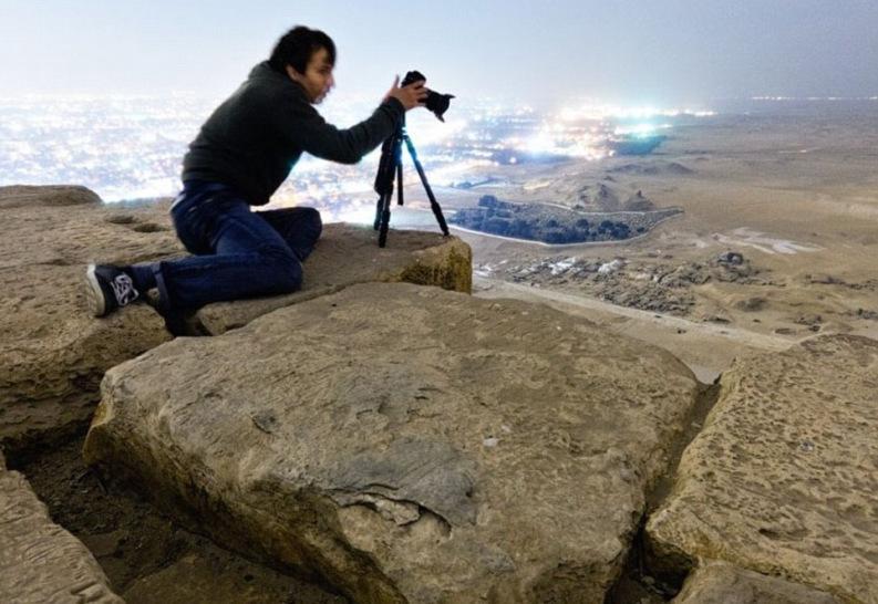 PANORAMA DU HAUT DE LA GRANDE PYRAMIDE OU PYRAMIDE DE KHEOPS : DES PHOTOS UNIQUES DU CAIRE