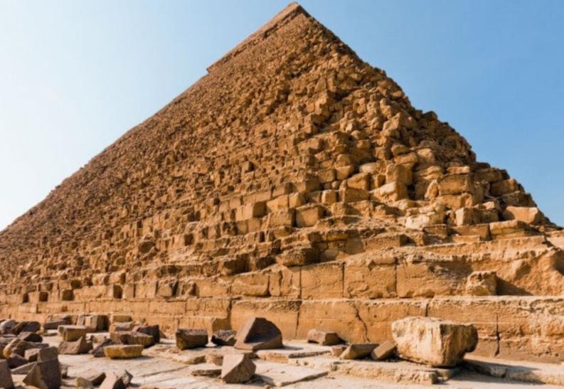 PANORAMA DU HAUT DE LA GRANDE PYRAMIDE OU PYRAMIDE DE KHEOPS