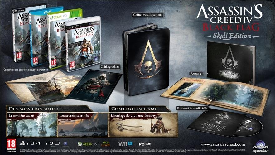 assassins creed 4 black flag skull edition Les collectors pour Assassins Creed 4  collector assassin creed 4 
