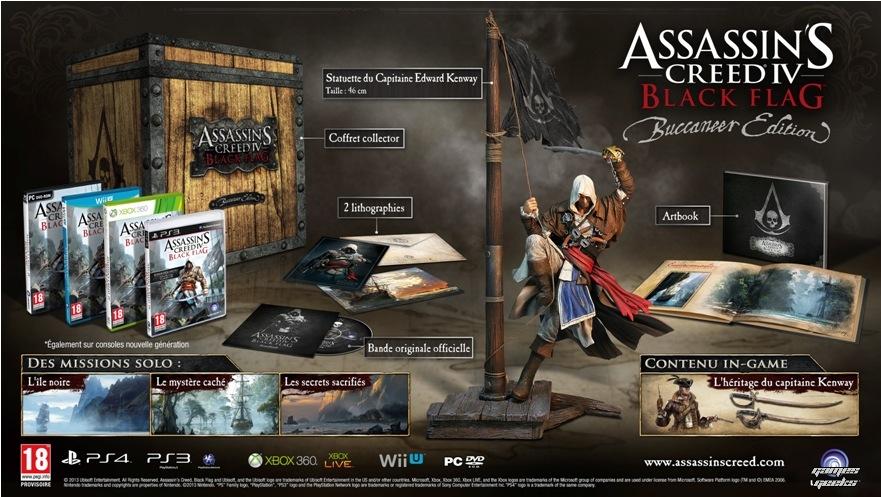 assassins creed 4 black flag buccaneer edition packshot Les collectors pour Assassins Creed 4  collector assassin creed 4 