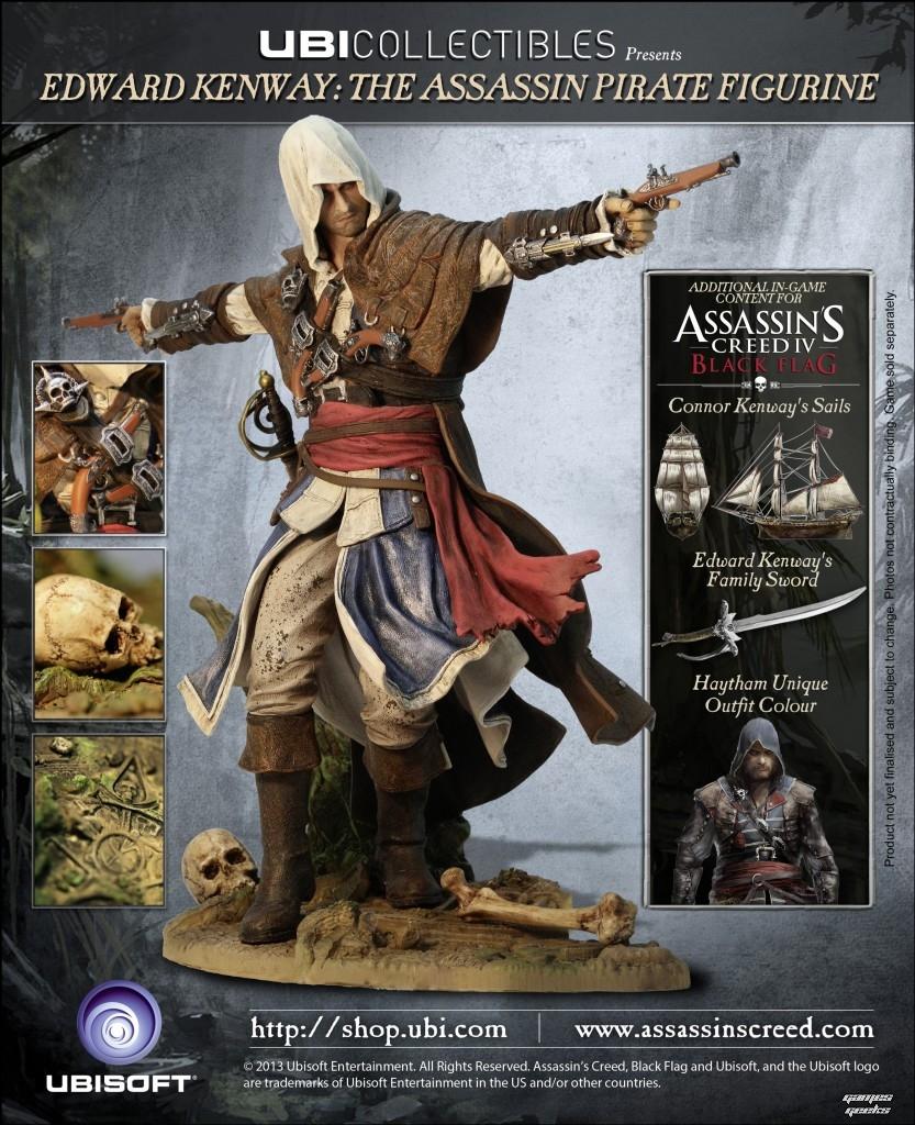 assassins creed 4 black flag figurine 833x1024 Les collectors pour Assassins Creed 4  collector assassin creed 4 