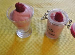 Mousse de framboises au mascarpone Mousse de framboises au mascarpone