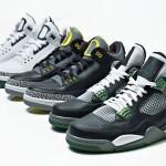 Air Jordan 3 + 4 Oregon Ducks Collection