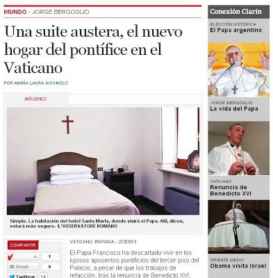 Et Clarín se penche sur les préoccupations domestiques du Pape [Actu]