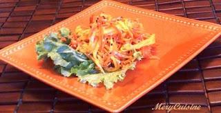 Salade de mangue et carotte à saveur asiatique