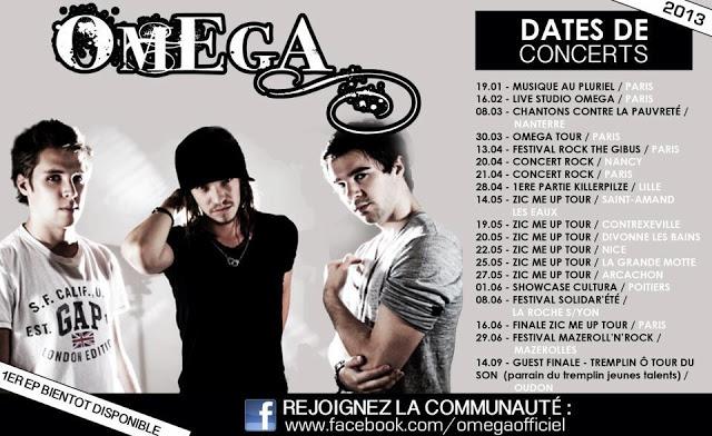 Omega, le groupe pop-rock en concert samedi 30 mars aux Combustibles (Paris)