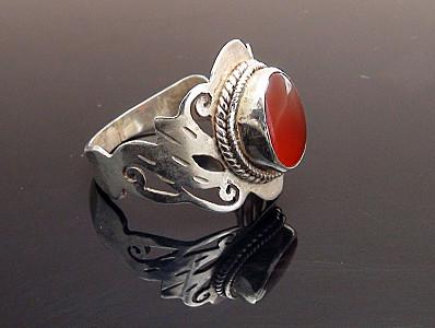 bague tibetain corail rouge Agathe Création 4