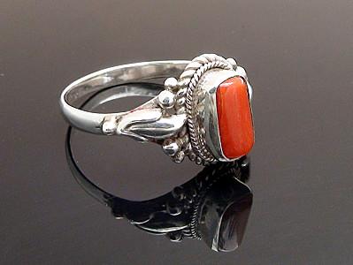 bague tibetain corail rouge Agathe Création 3