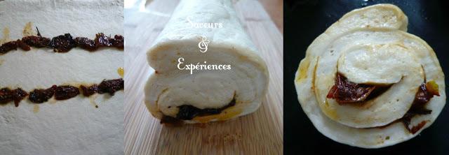 Roulés à la tomate Confite