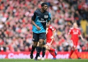 Diaby, joueur d'Arsenal