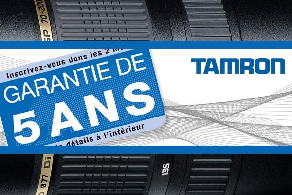 Tamron 5 ans de garantie
