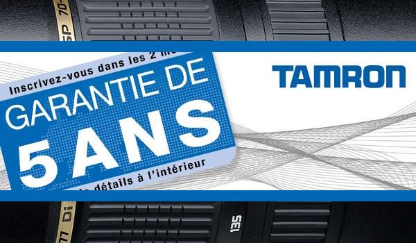 Tamron 5 ans de garantie