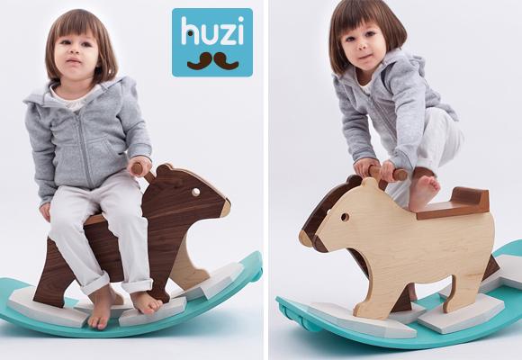 pizzly bear children rocking chair by huzi