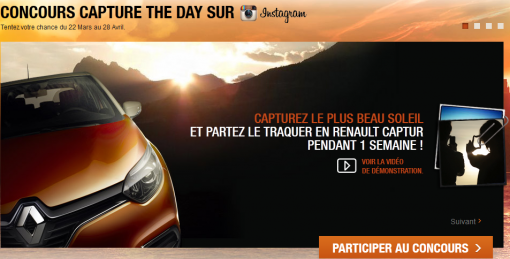 Trouvez le soleil et photographiez le pour Renault !