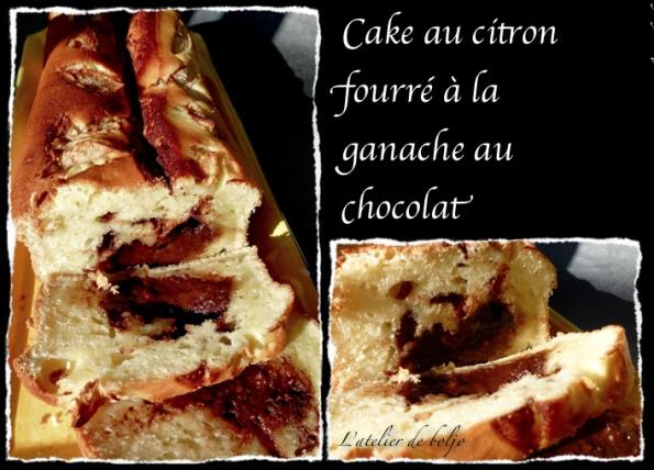 Cake au citron fourré à la ganache chocolat 1