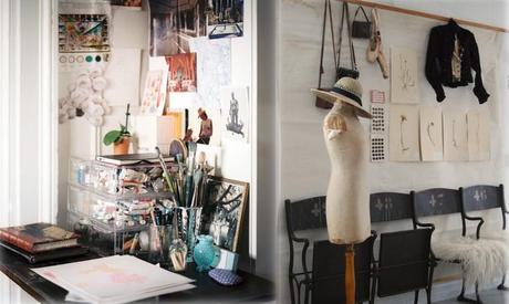 atelier peinture création mode, fashion design space, artist studio