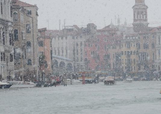 Ciclone Thor, nevica a Venezia - 