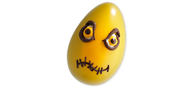 Oeuf en chocolat noir 68%, garni de fritures et chocolats fourrés de...à partir de 24,40€